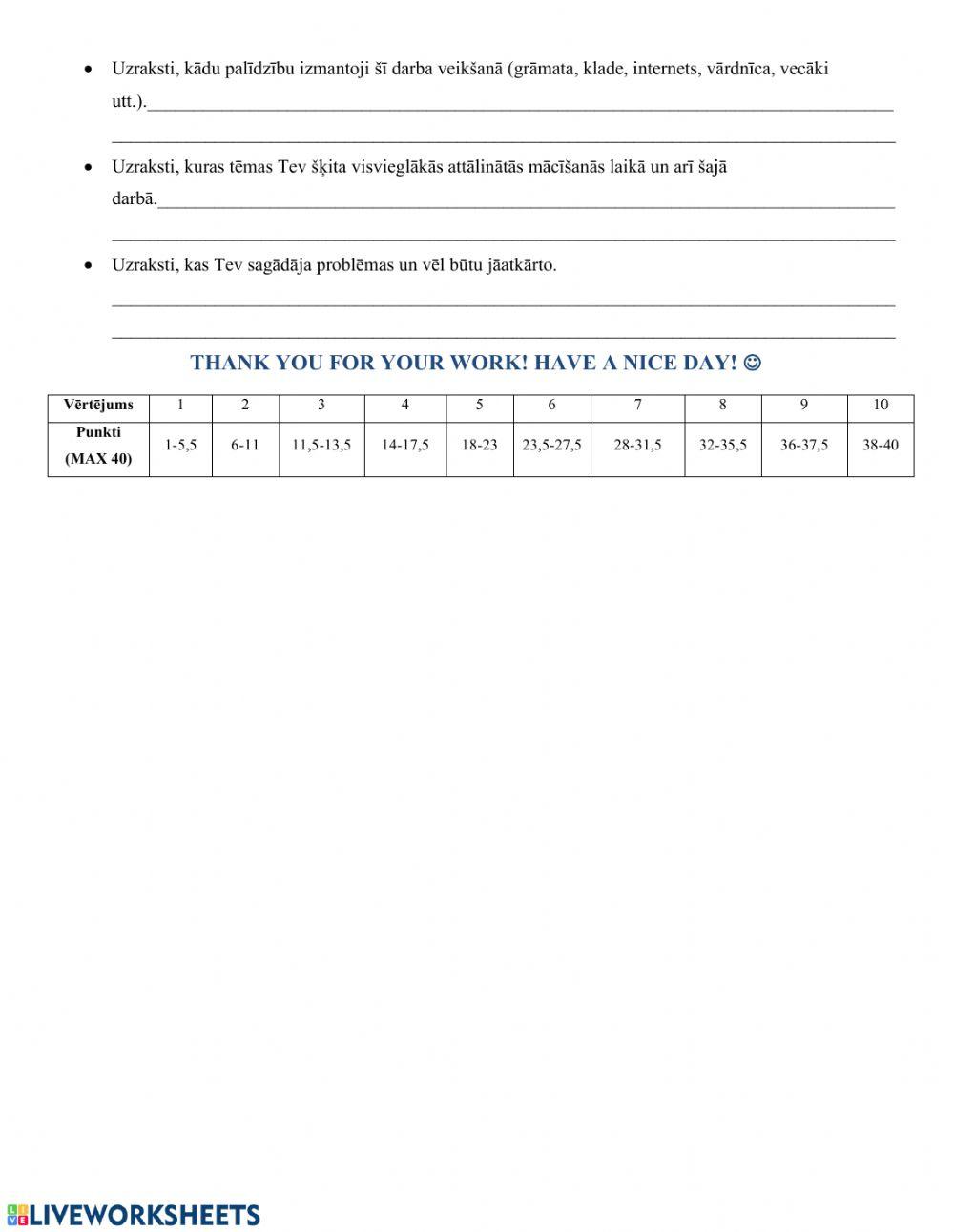 6. klase patstāvīgais darbs