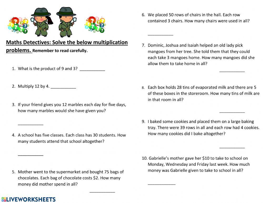 Multiplication Problem Solving