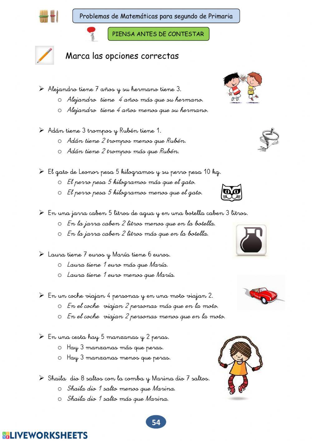 Razonamiento problemas