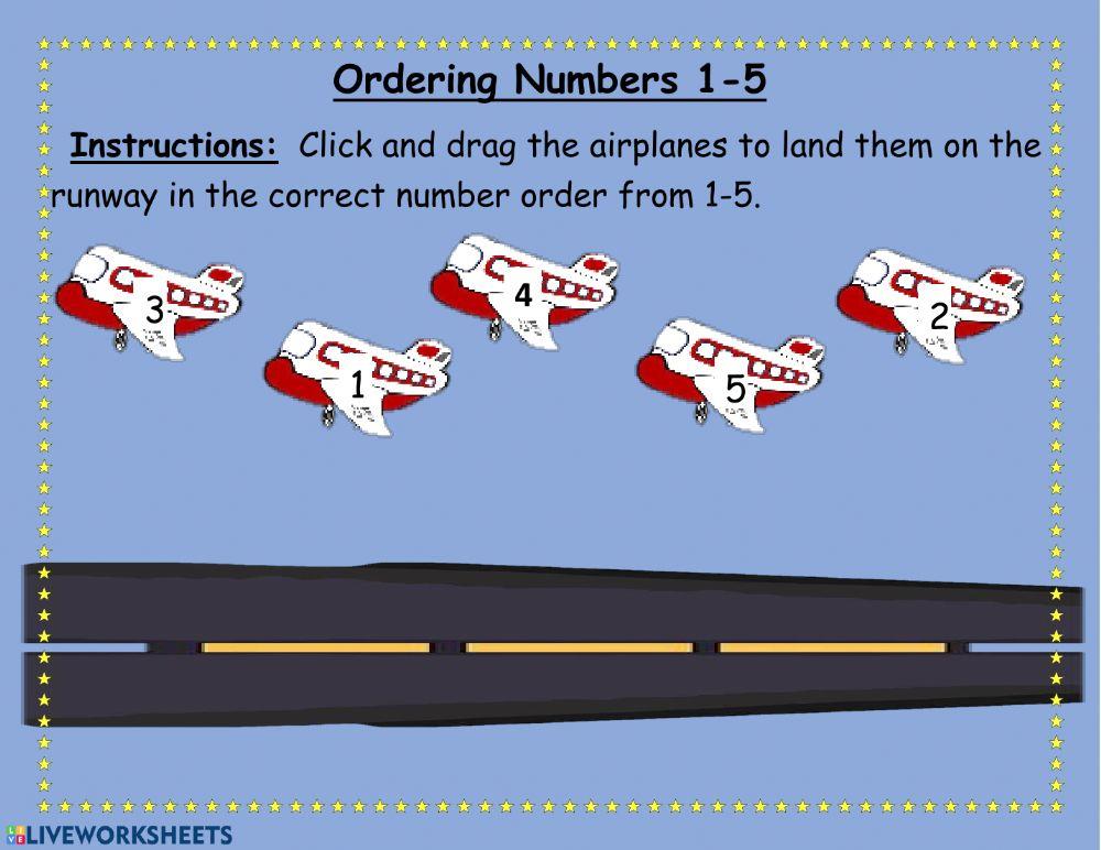 Ordering Numbers 1-5 Ordering Numbers 1-5