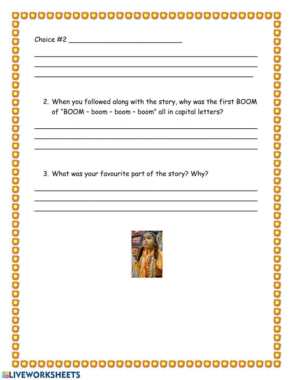 Come to the Pow Wow worksheet