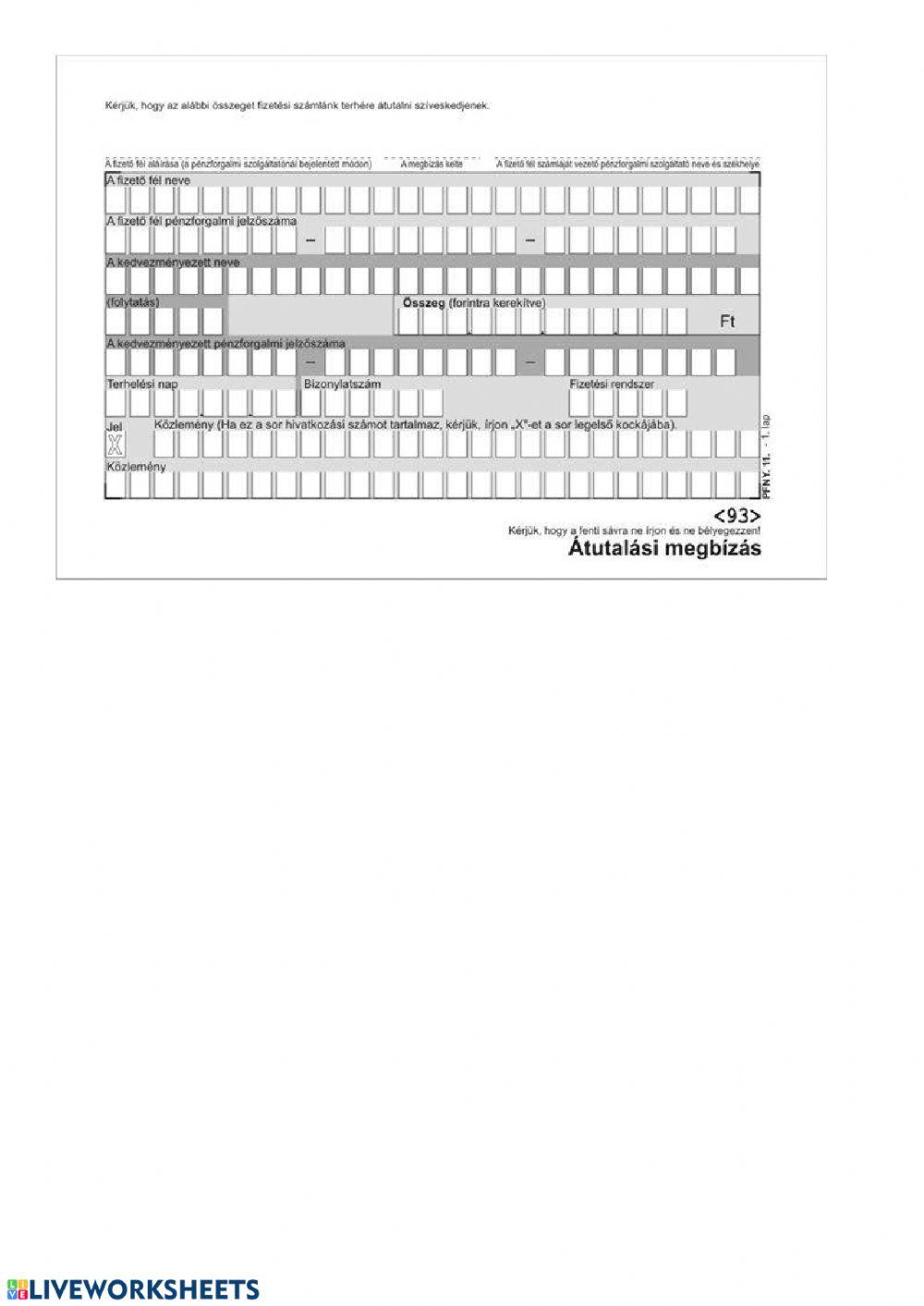 Anyagkészlet összegző feladás és bizonylatkitöltés