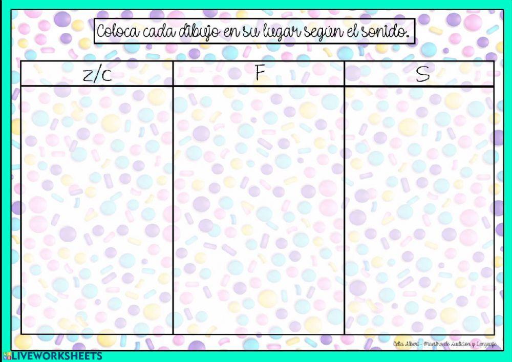 Discriminación auditiva z-s-f