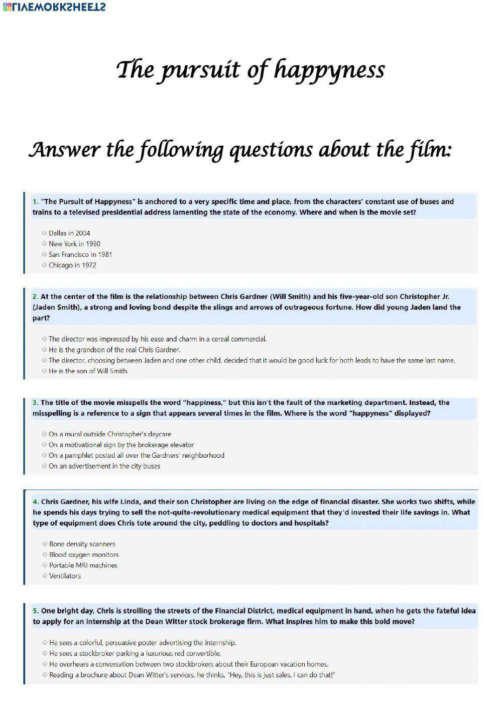 the-pursuit-of-happyness-worksheet-live-worksheets