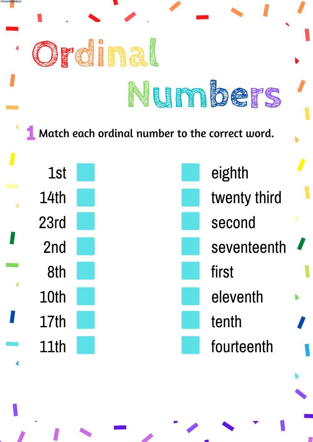 Ordinal Numbers