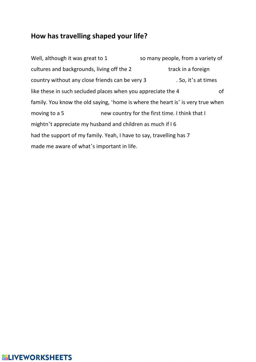 Travel Broadens the Mind