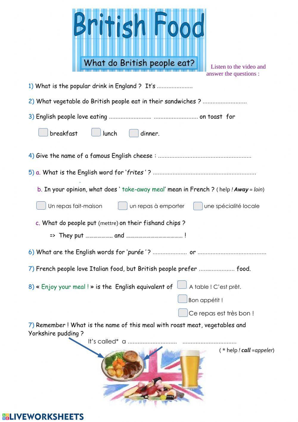 British traditional food