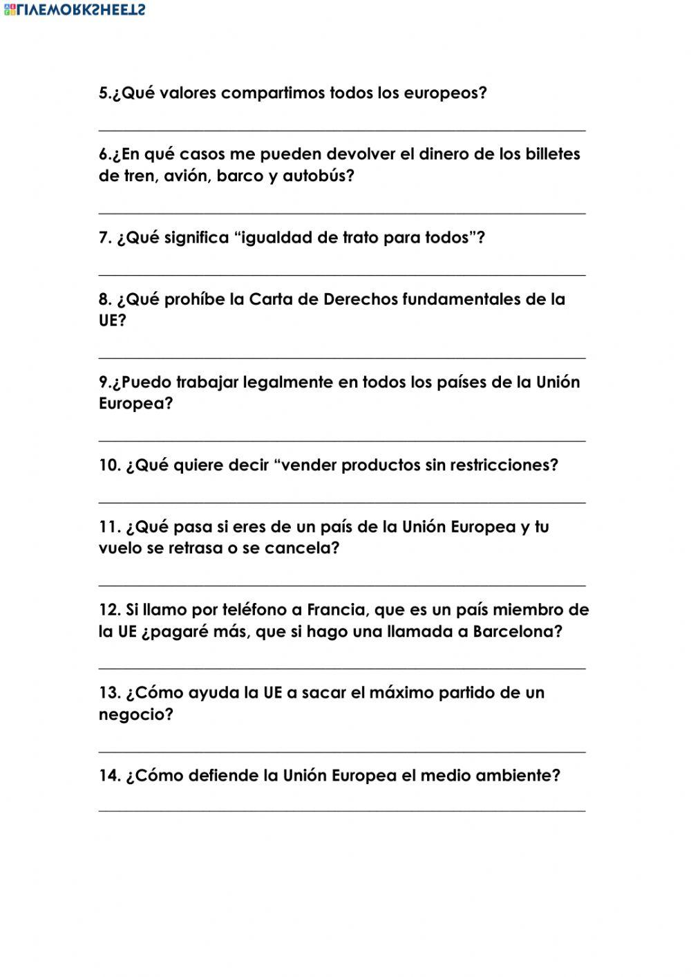 COMPRENSIÓN LECTORA UE