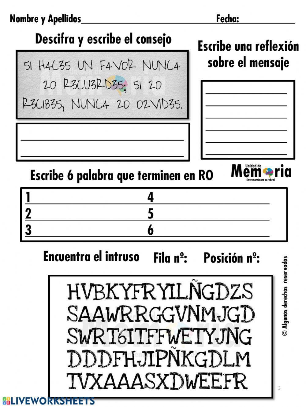 Muestra Cuaderno Interactivo Unidad de Memoria Muestra Cuaderno Interactivo Unidad de Memoria