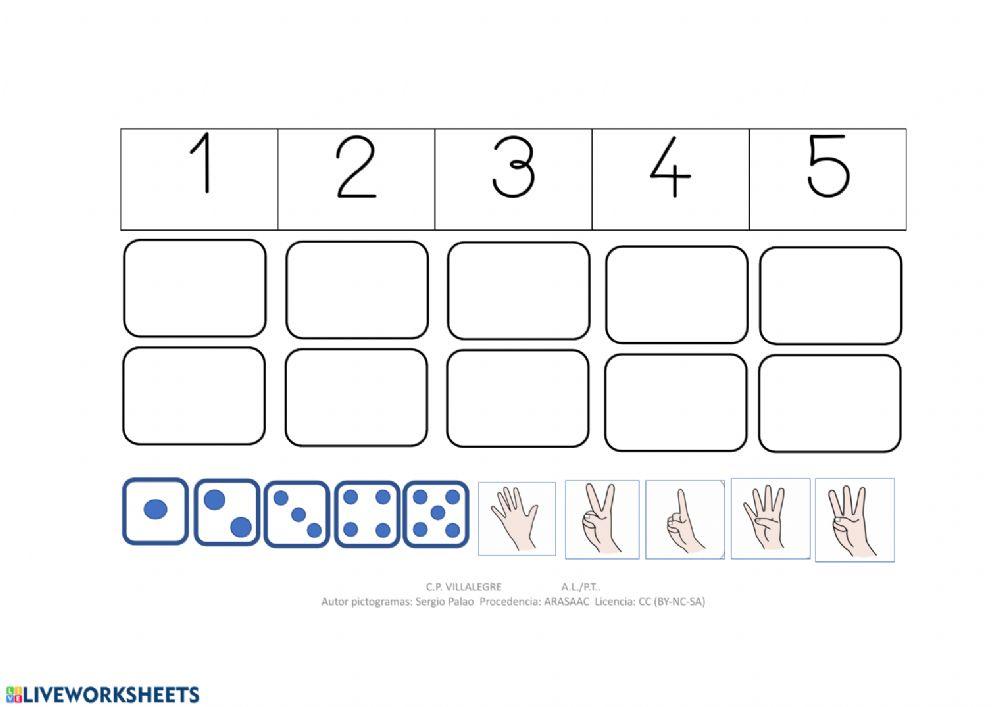 Dedos mano y números