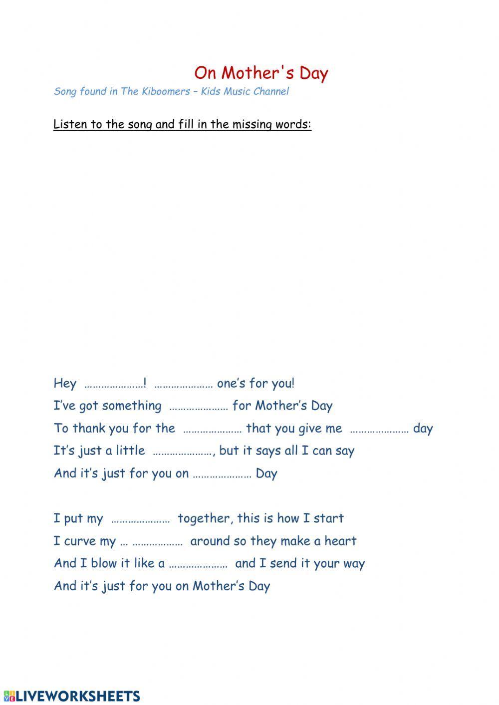 On Mother's Day On Mother's Day