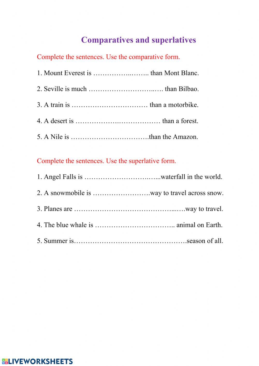 Comparative-superlative