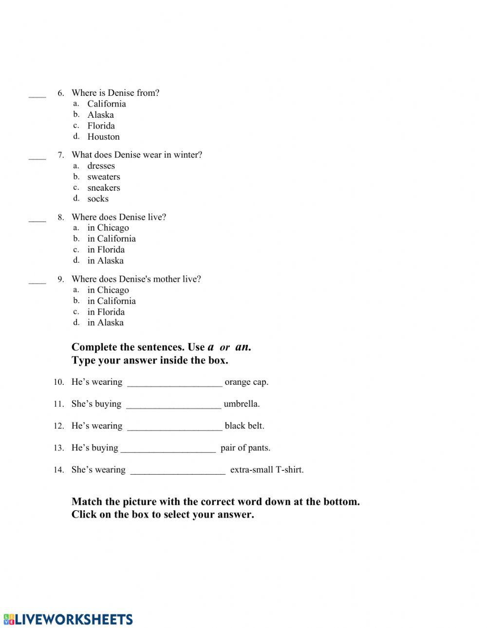 English In Action Unit 7 Test New