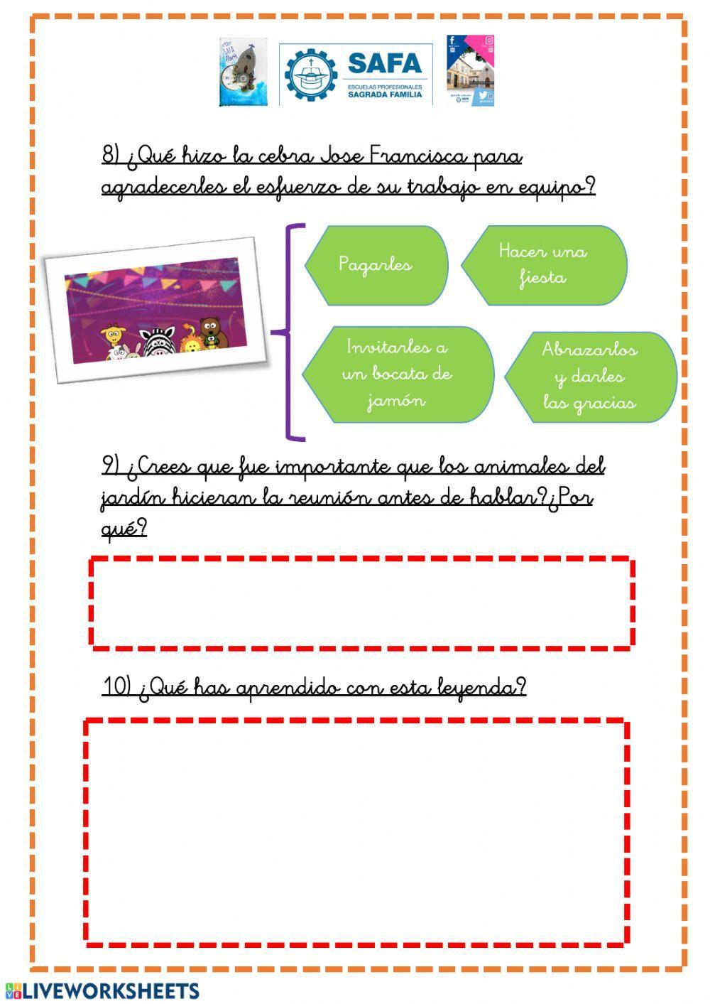 Cuestionario- ¿Qué son las leyendas? y comprensión oral