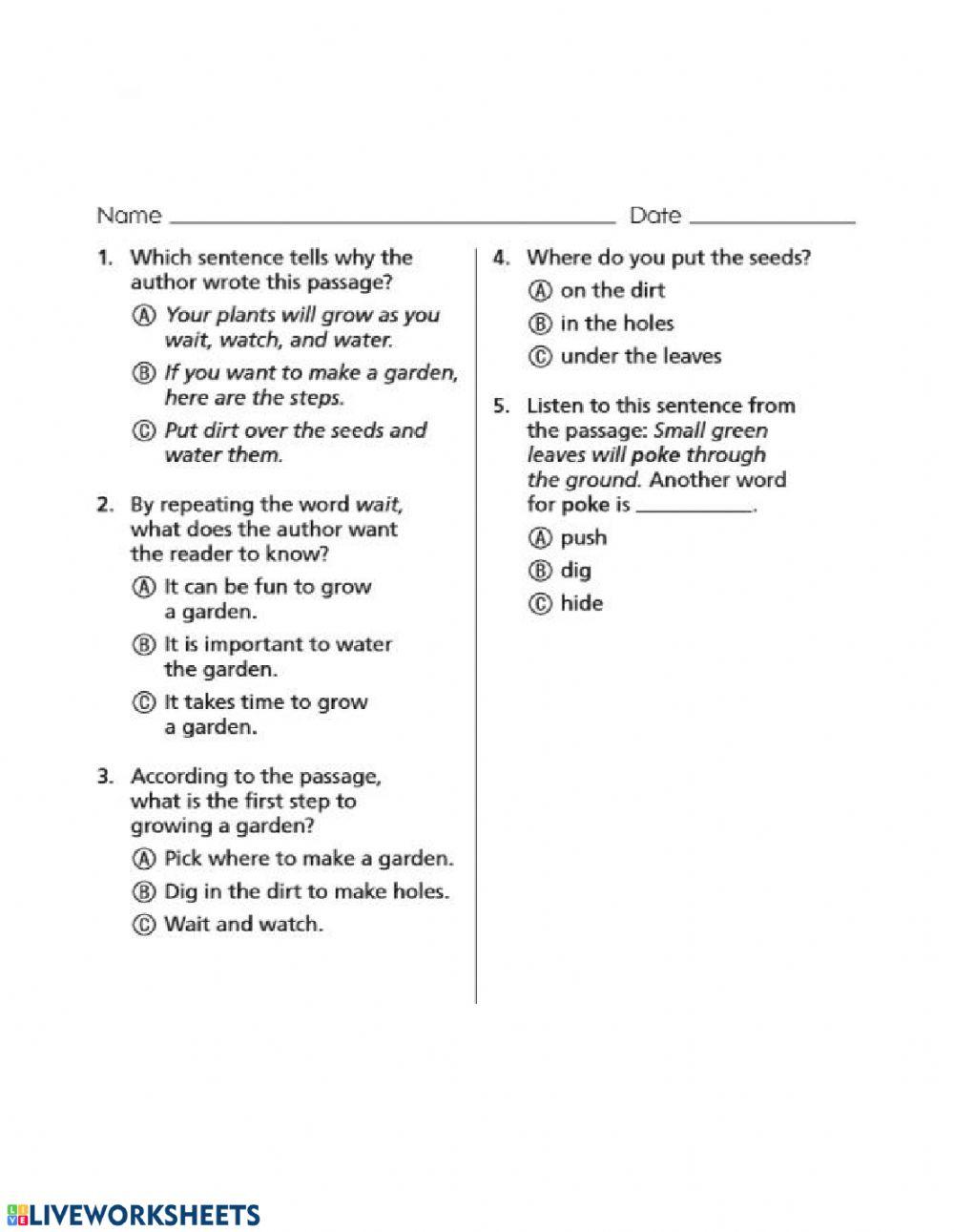 Steps to make a garden