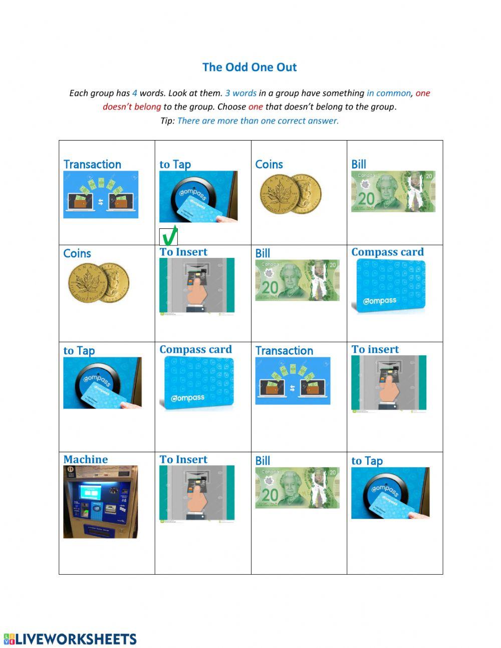 The odd one out-compass card