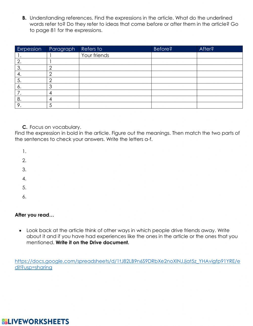 Reading comprehension how not to get along