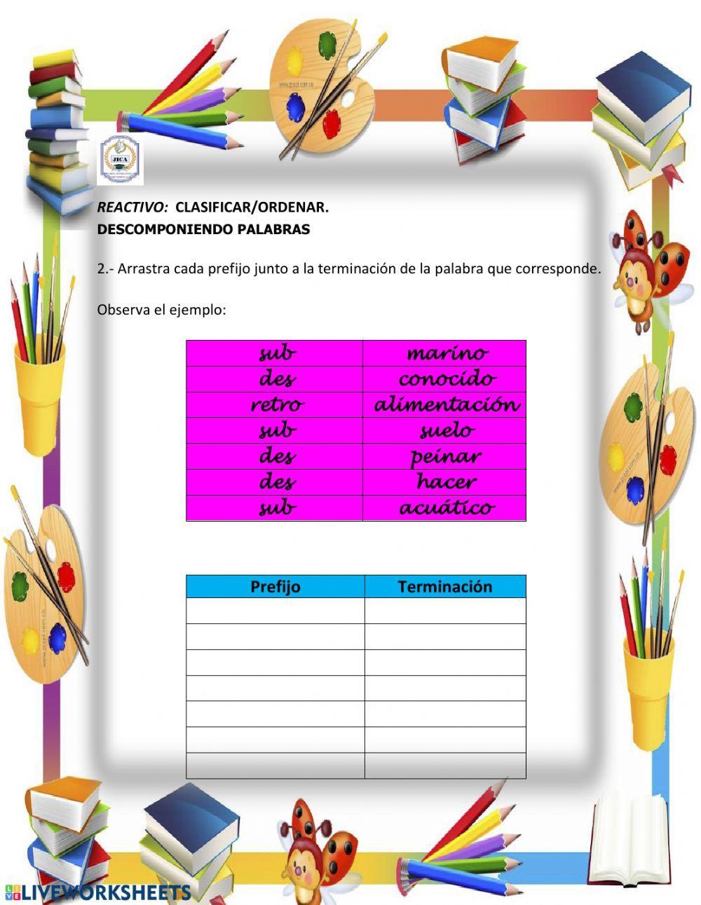 Los prefijos y sufijos