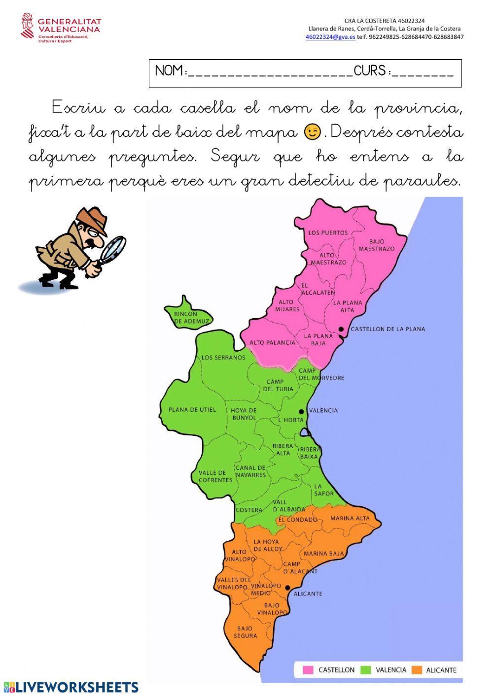 Provincies de la Comunitat Valenciana