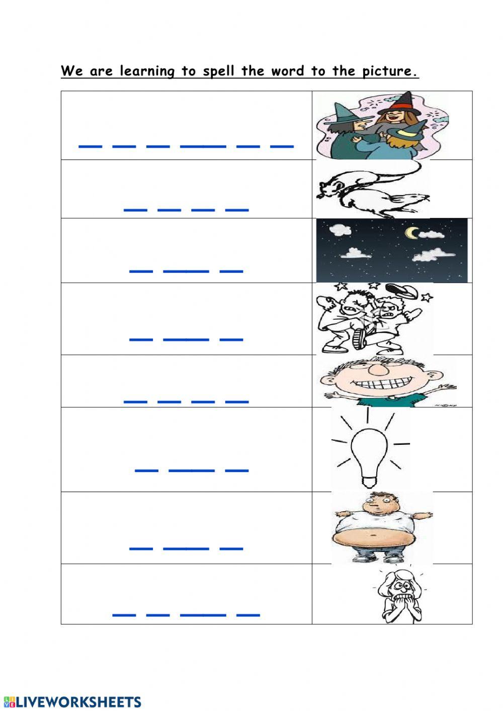 In the Night - Worsheet 1