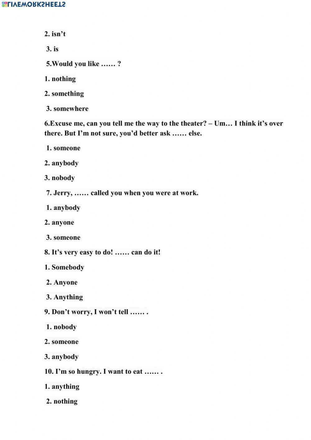 Somebody Anybody Nobody