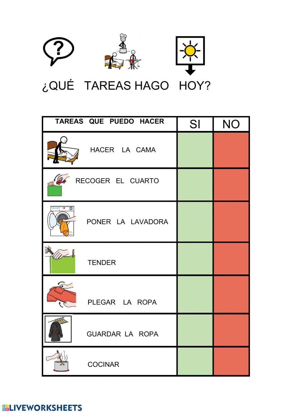 Autonomia, tareas del hogar