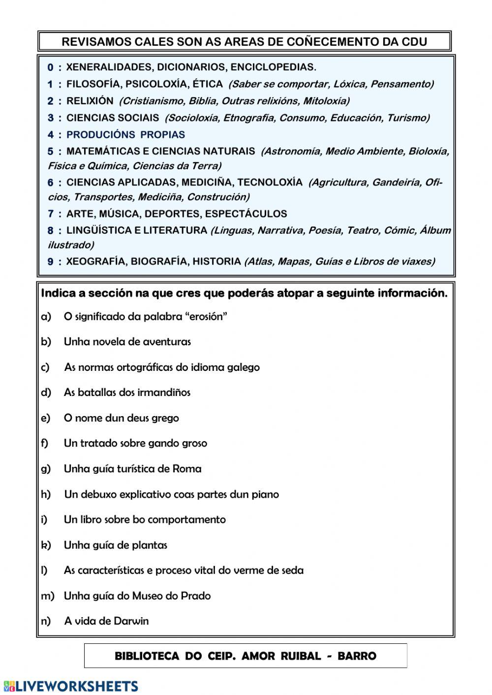 Revisamos as áreas da CDU