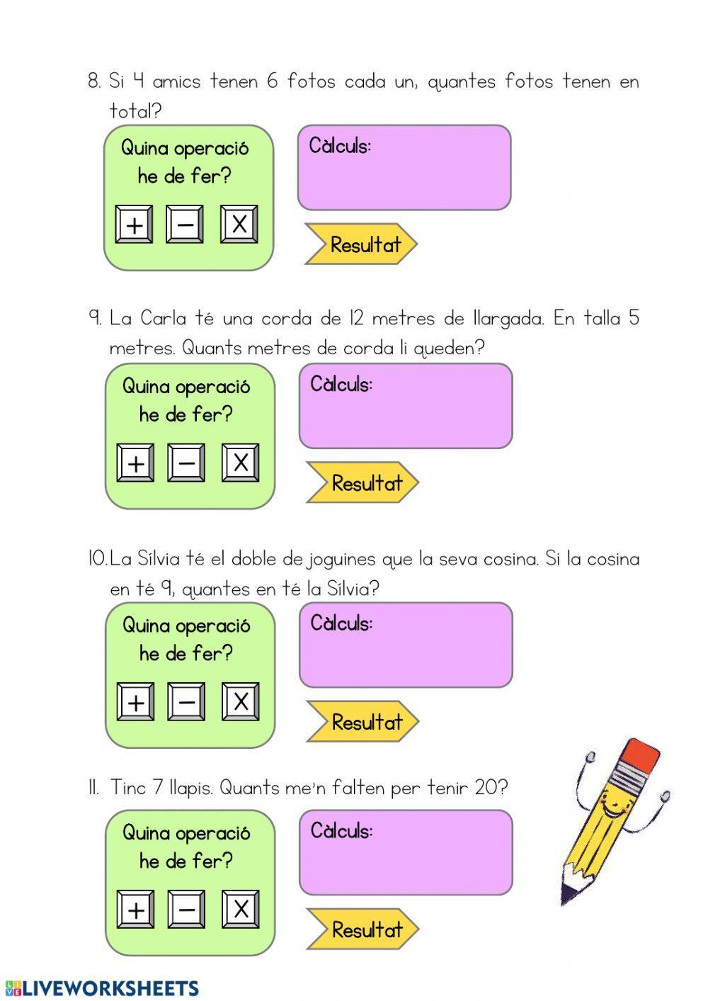 Problemes + - x  --- nivell 2 (1)