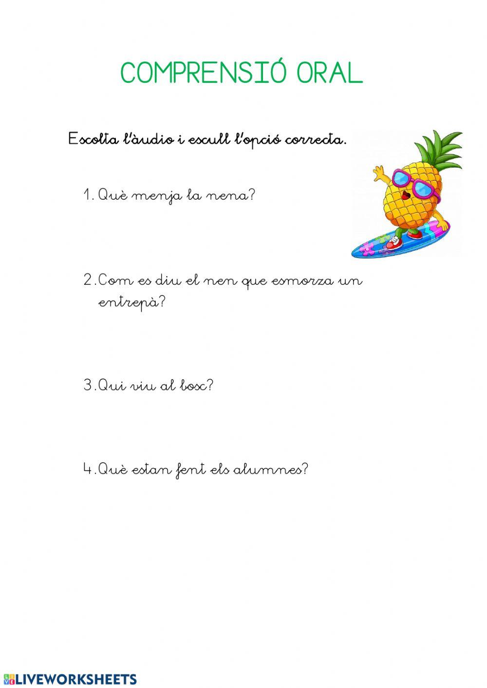 Comprensió oral de frases