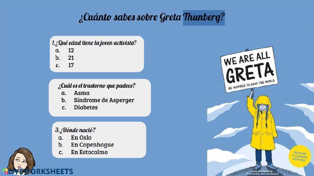 ¿Qué sabes sobre Greta Thunberg?