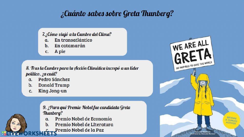 ¿Qué sabes sobre Greta Thunberg?