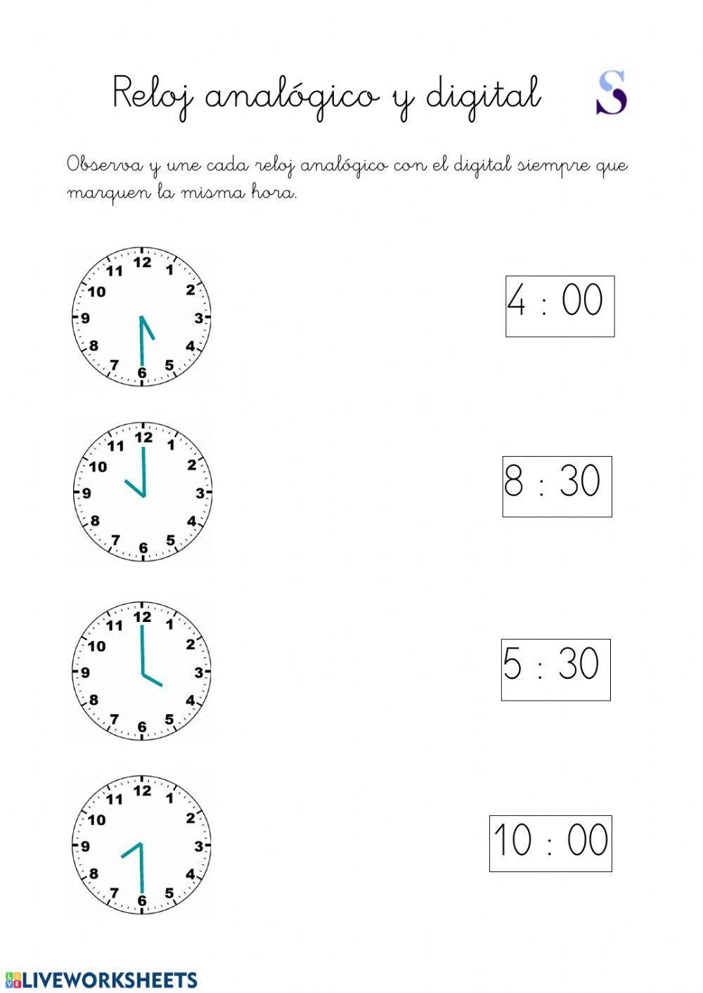 Reloj analógico y digital