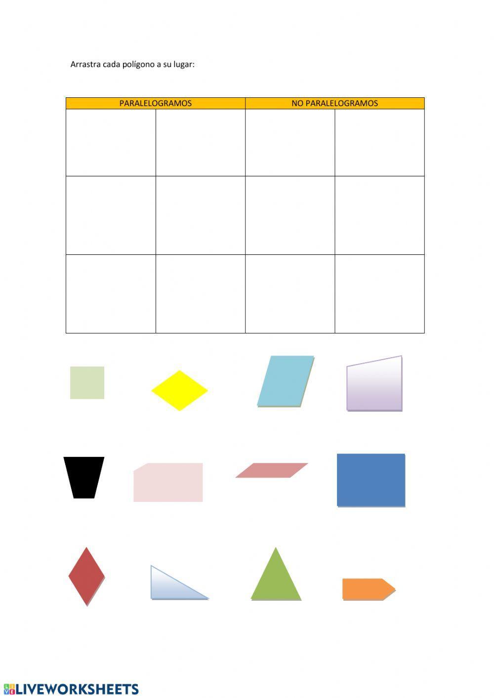 Paralelogramos- No paralelogramos