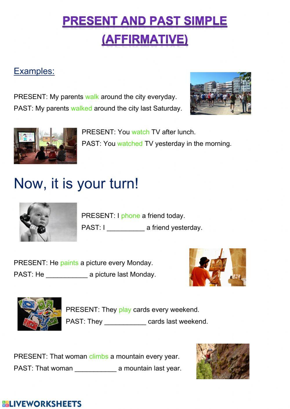 Present and past simple