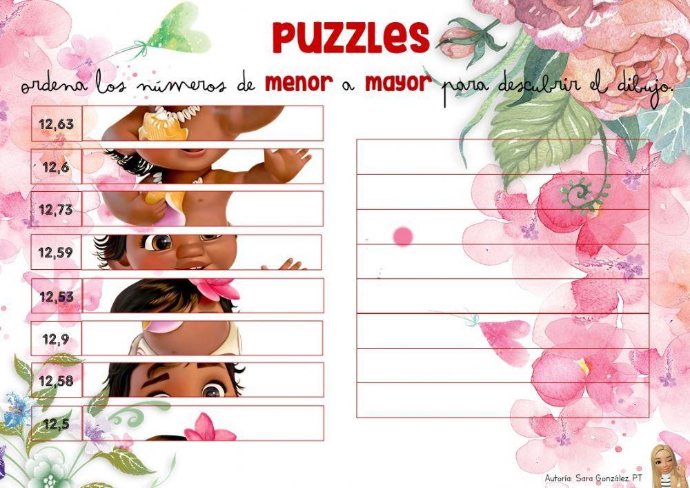 Ordenar números decimales