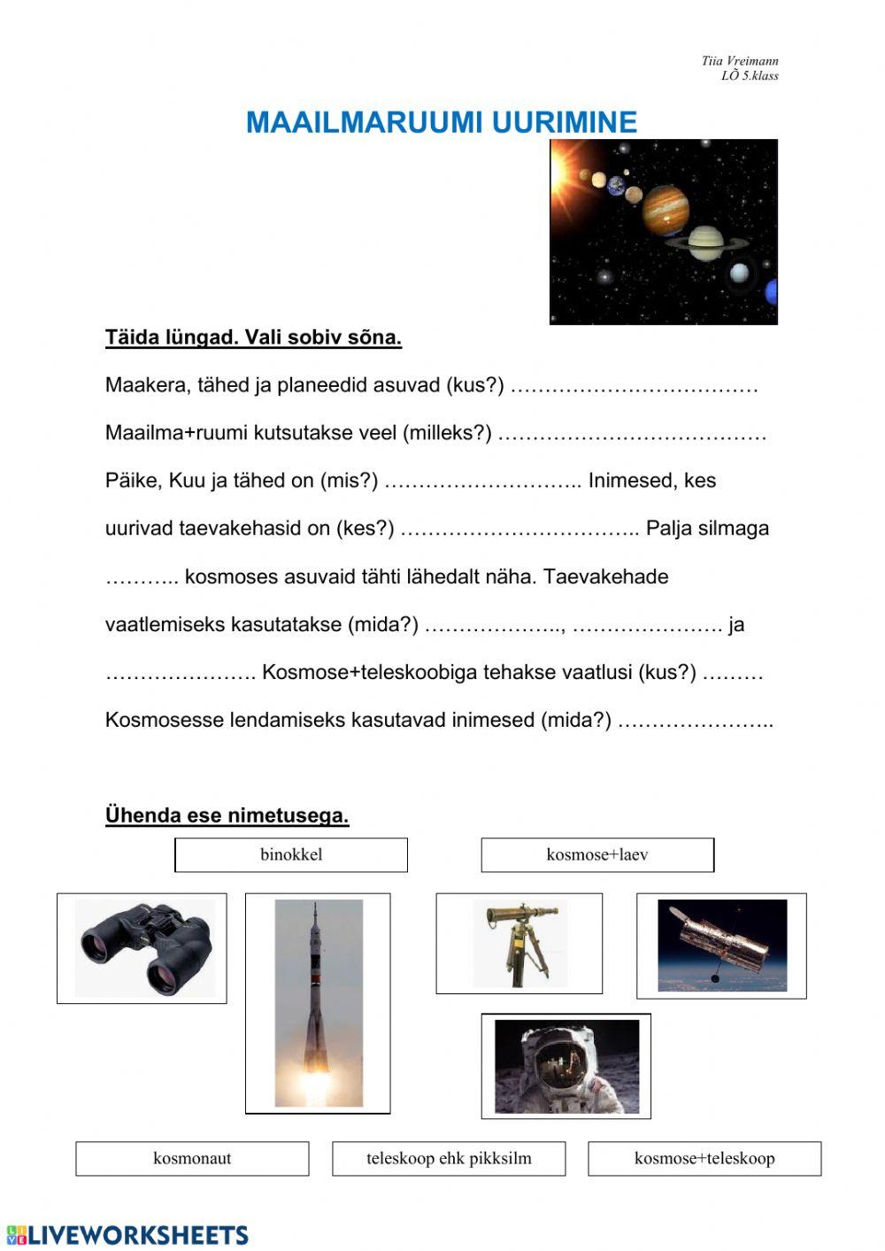 Maailmaruumi uurimine