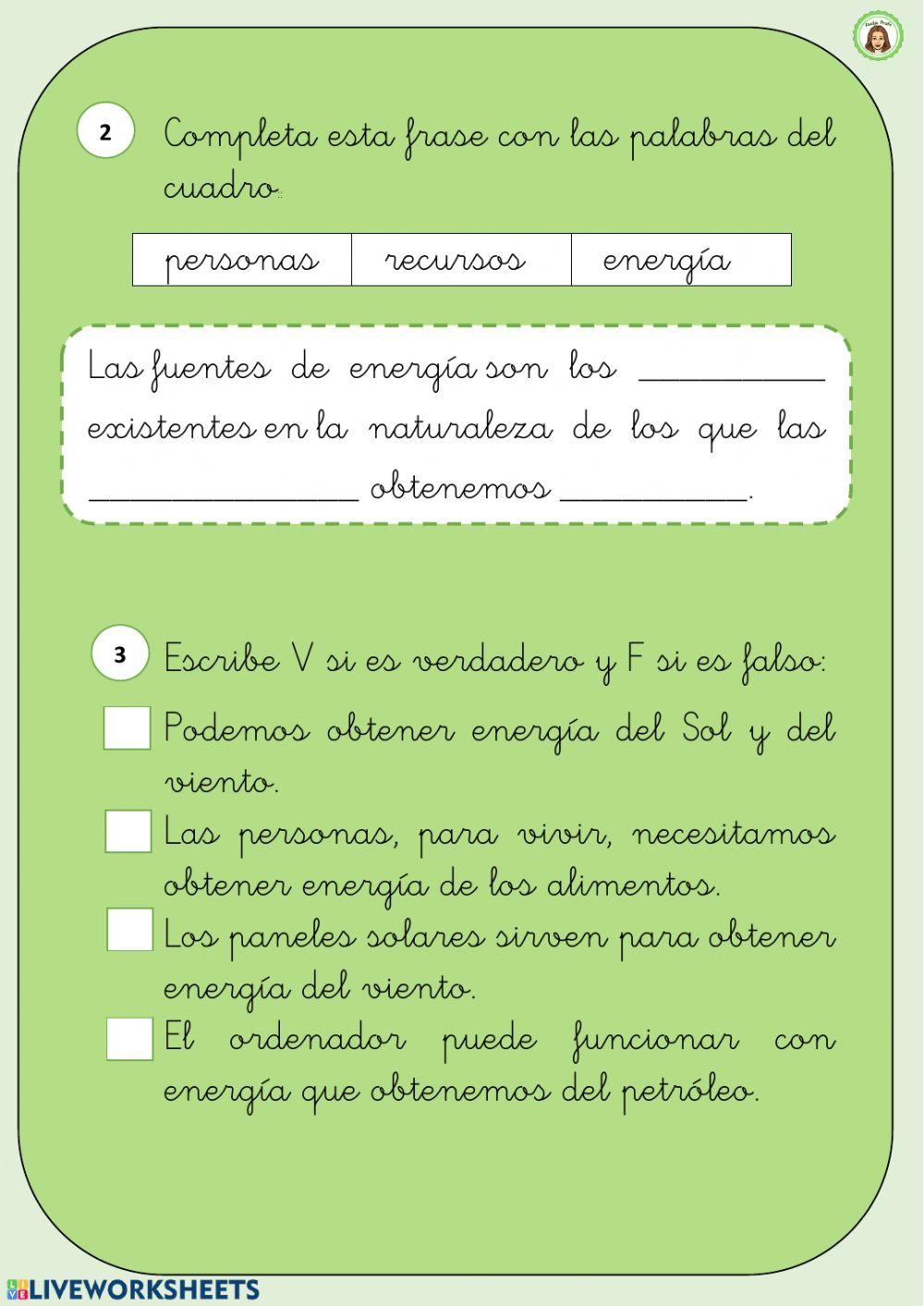 Fuentes de energía