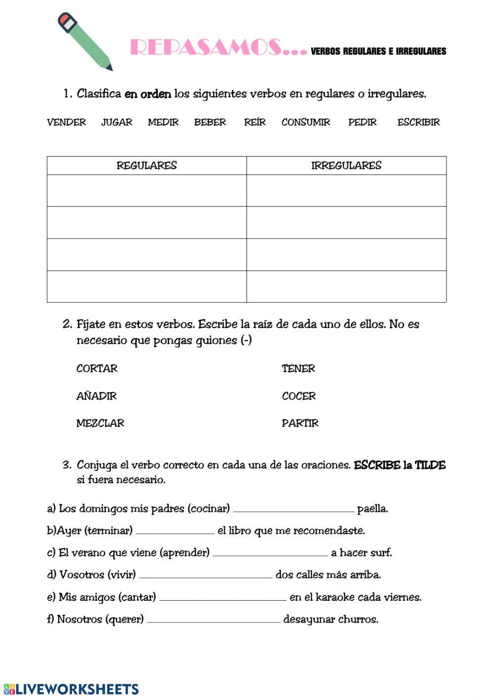 Repaso sufijos, reglas acentuación y verbos