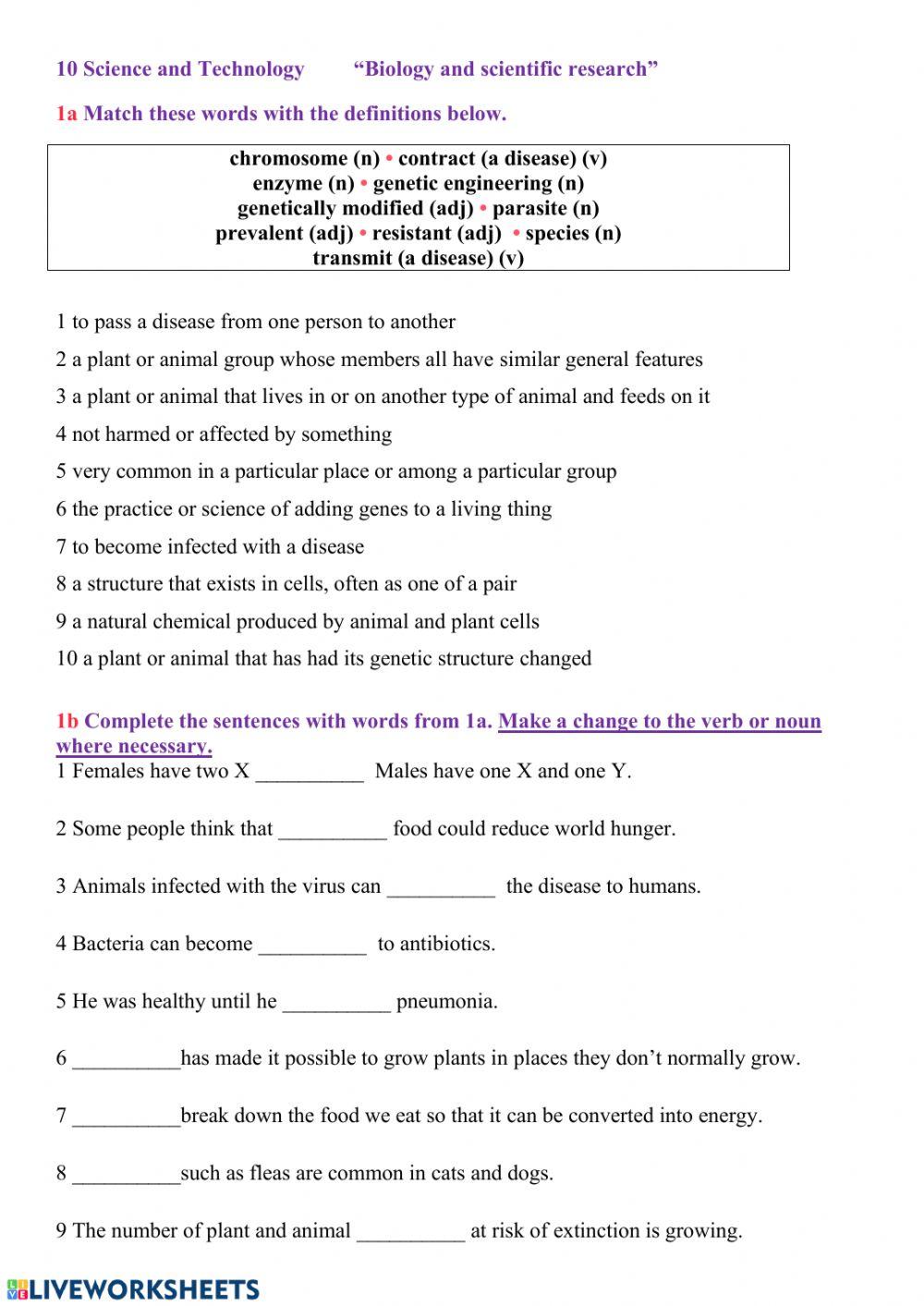 Biology and scientific research