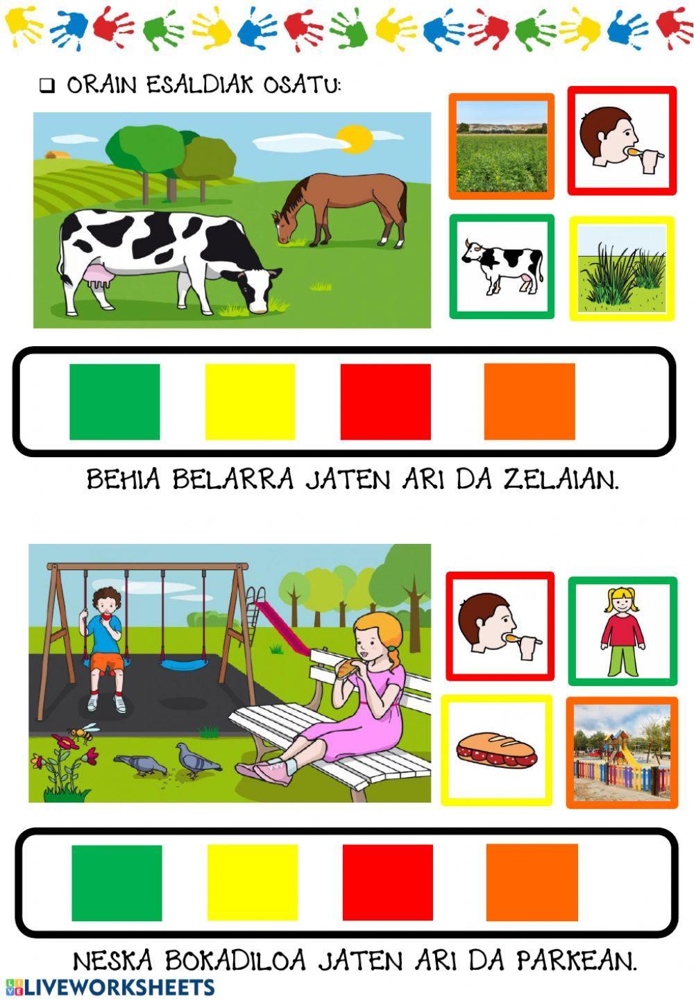 Esaldi egitura lantzen