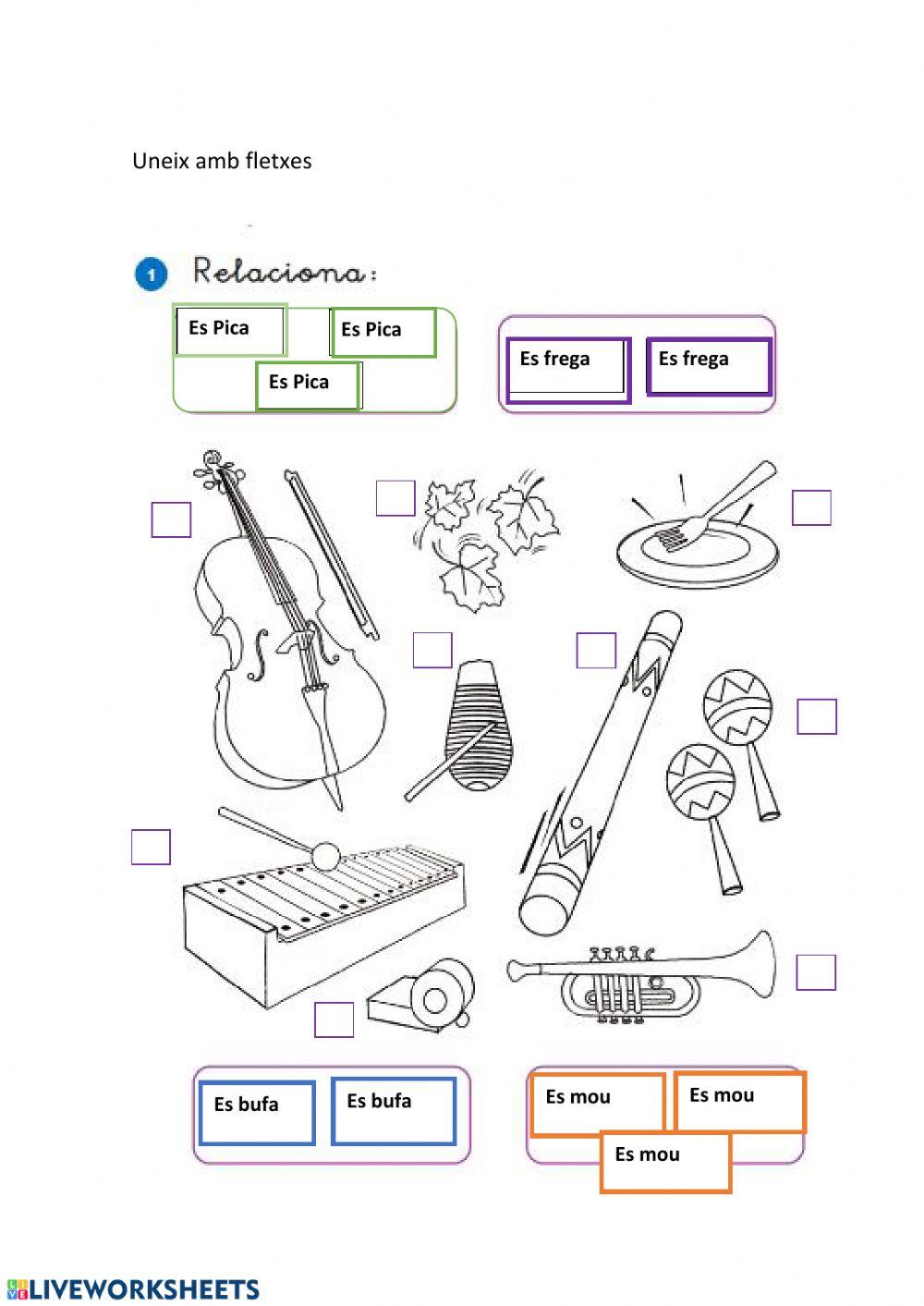 Relaciona els instruments