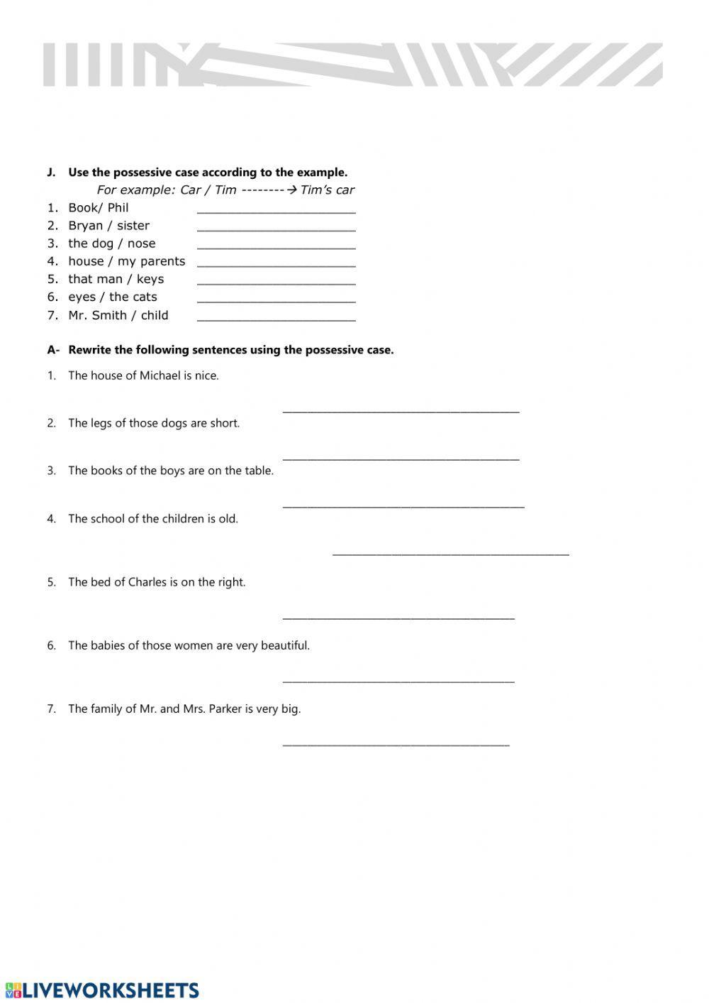 Family and possessives