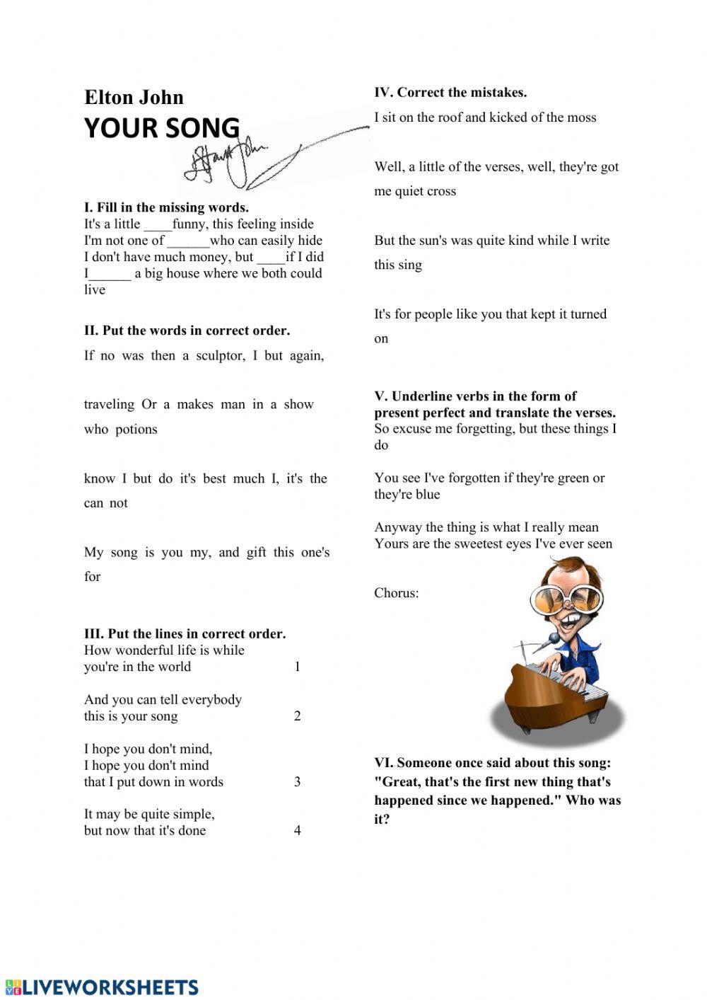 song:Where are you now by Honor Soci…: English ESL worksheets pdf & doc
