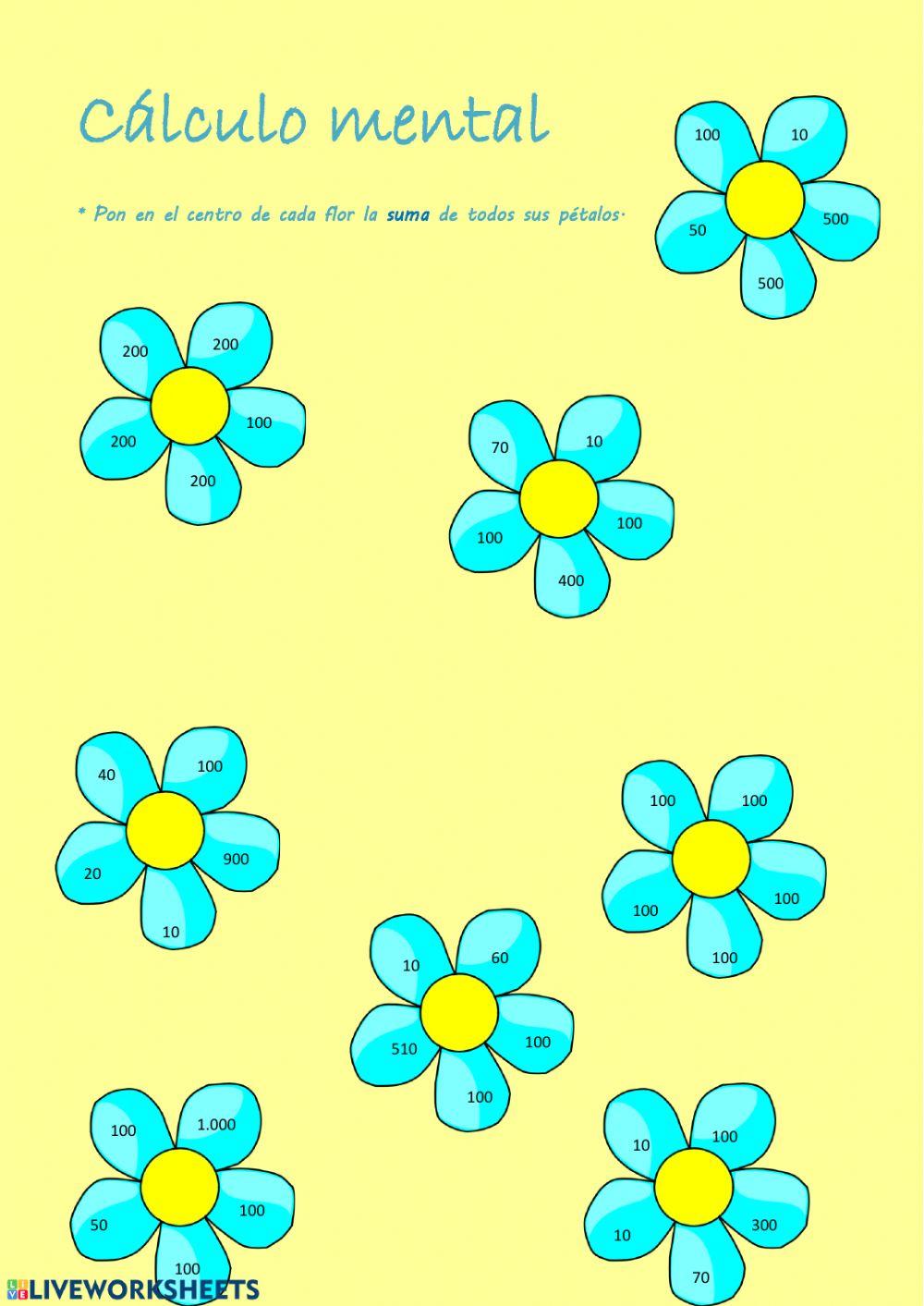 Cálculo mental sumas