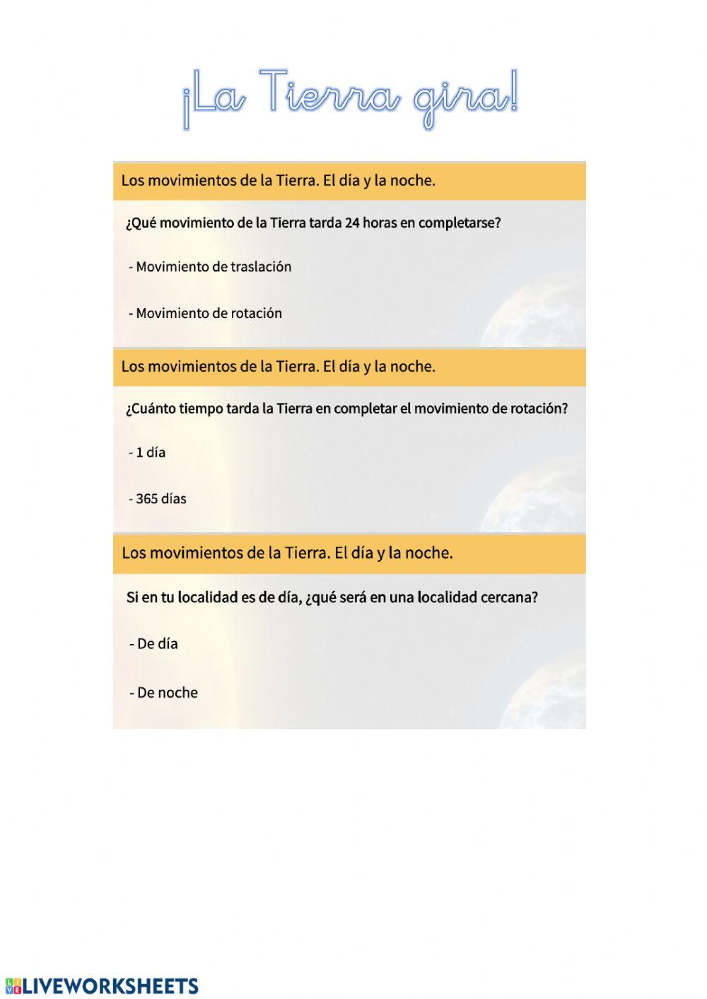 Los movimientos de La Tierra