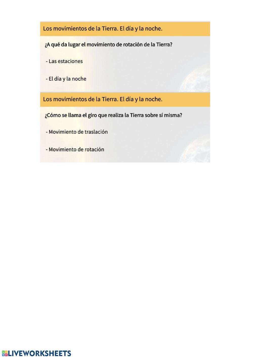 Los movimientos de La Tierra