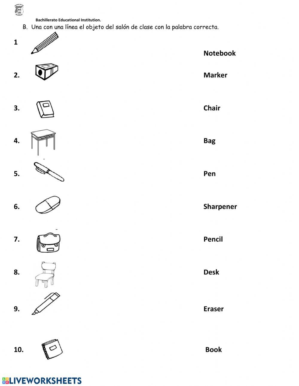 Classroom Vocabulary