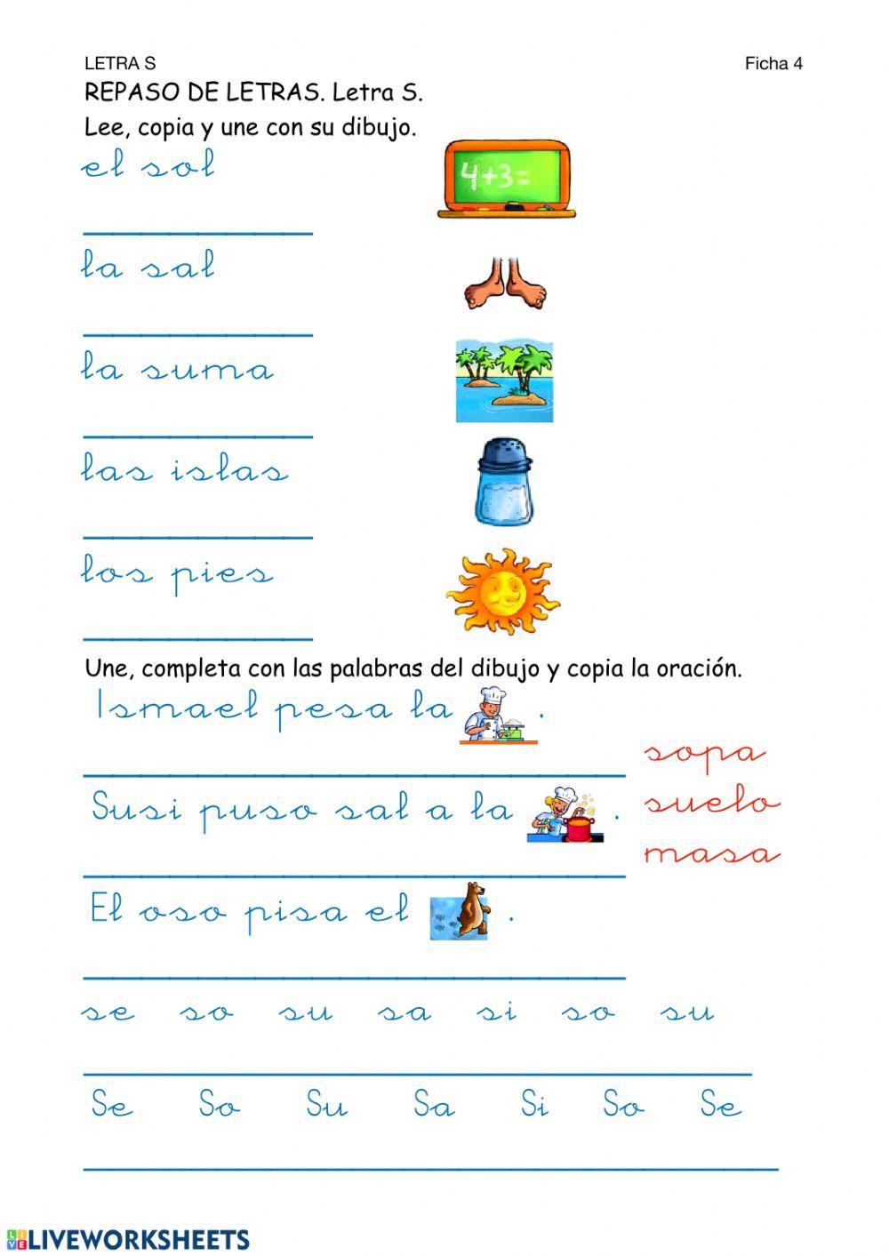 Lectoescritura-Ficha 4-Repaso s