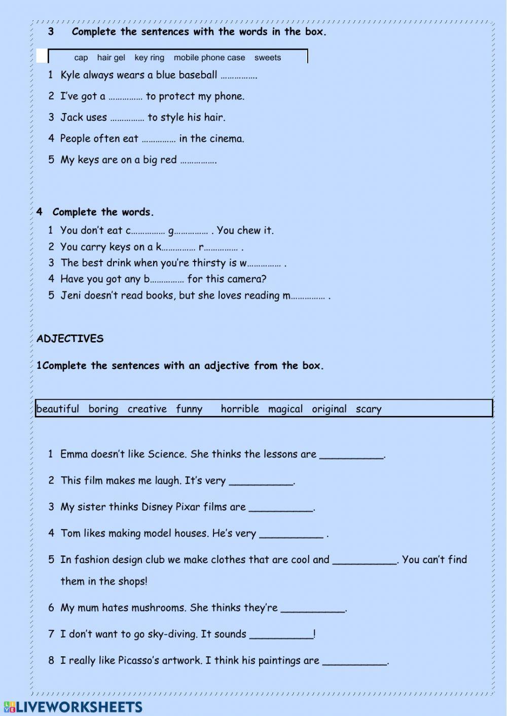 Unit 6 vocabulary revision