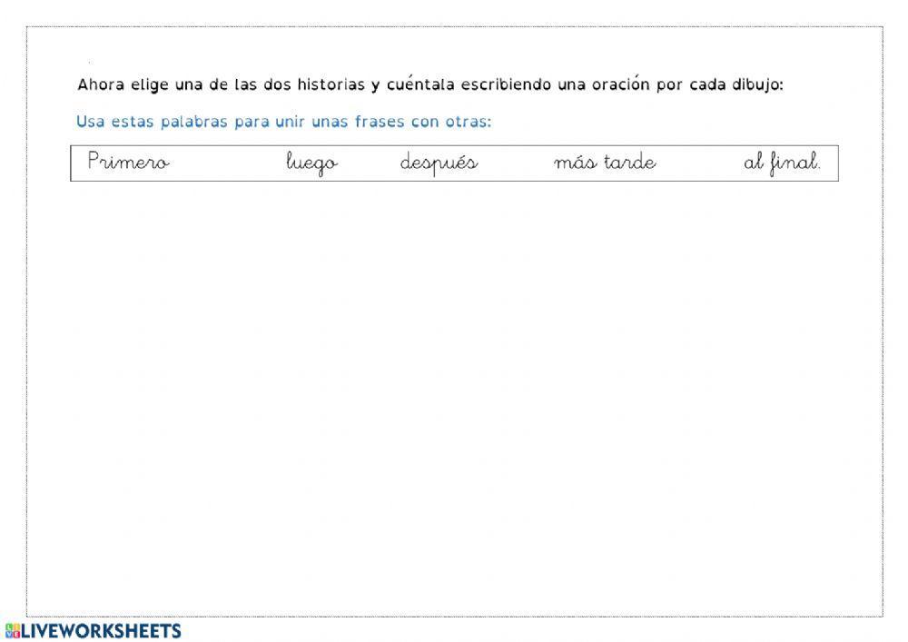 Ordenar secuencias temporales 4 viñetas